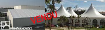 Renovez ou rationnalisez votre parc de structures: Pagodes, tentes 2 pentes, poligonales, pliables, gonflables, tendues, plancher, podiums, scènes, tribunes, complements, materiels divers...